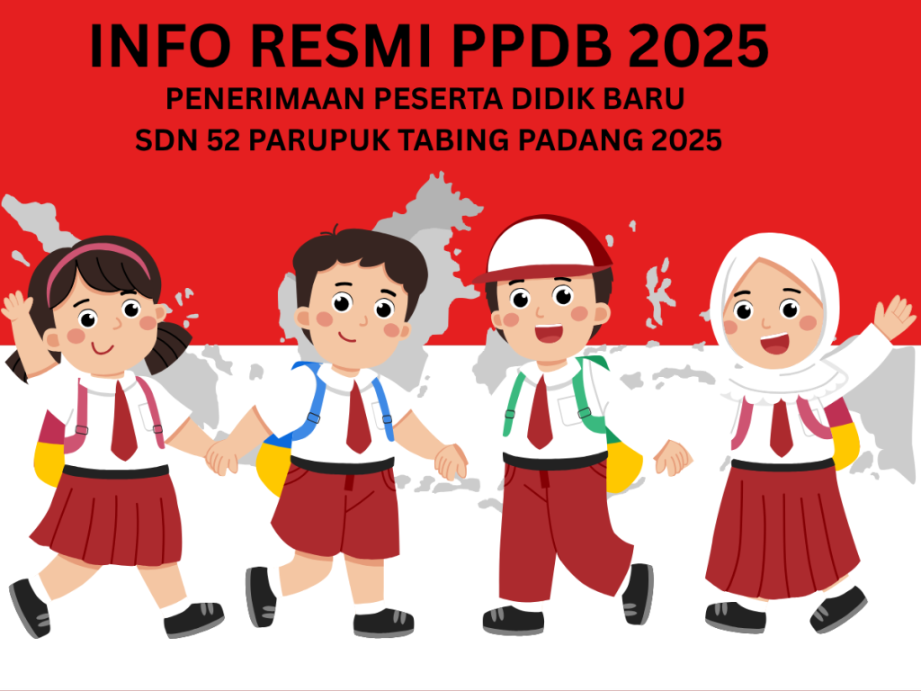 Pengumuman Penerimaan Peserta Didik Baru (PPDB) SDN 52 Parupuk Tabing Tahun Ajaran 2025-2026